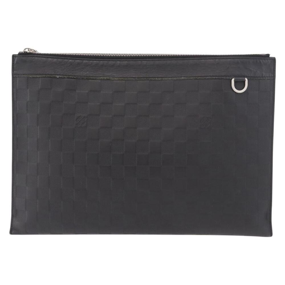 Louis Vuitton Damier Infini Pochette Discovery Clutch Bag Black